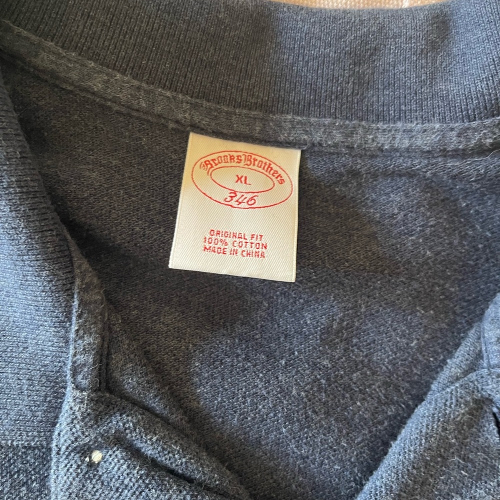 Set of Three Brooks Brothers Polo Shirts - Navy, Pink, and Blue - Picture 7 of 9